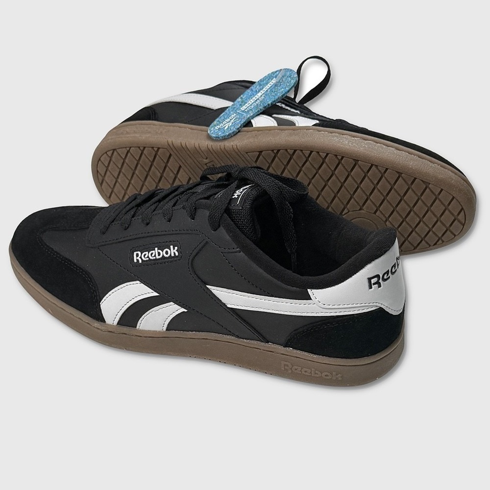 Reebok Forte Lounger Double-Up Shoes - NEW Mens 10.5 Black / White - #49728-CL3